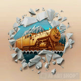 A Train Tears The Paper Cloth Ai Artwork