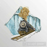 A Train Tears The Paper Cloth Ai Artwork