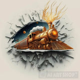A Train Tears The Paper Cloth Ai Artwork