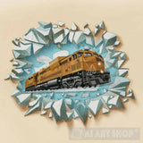 A Train Tears The Paper Cloth Ai Artwork