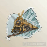 A Train Tears The Paper Cloth Ai Artwork