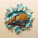 A Train Tears The Paper Cloth Ai Artwork