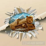 A Train Tears The Paper Cloth Ai Artwork