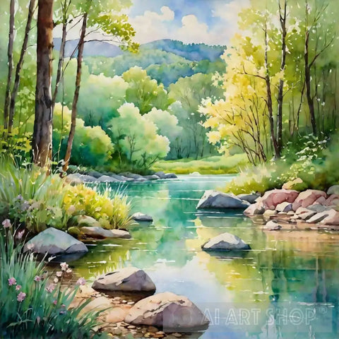 A Tranquil Moment In Nature 1 Ai Artwork