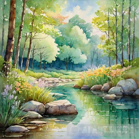 A Tranquil Moment In Nature 2 Ai Artwork