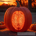 A Vibrant Orange Pumpkin Carved With Intricate Designs Ai Artwork