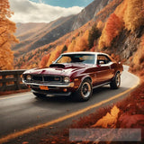 A Vintage Muscle Car Ai Artwork