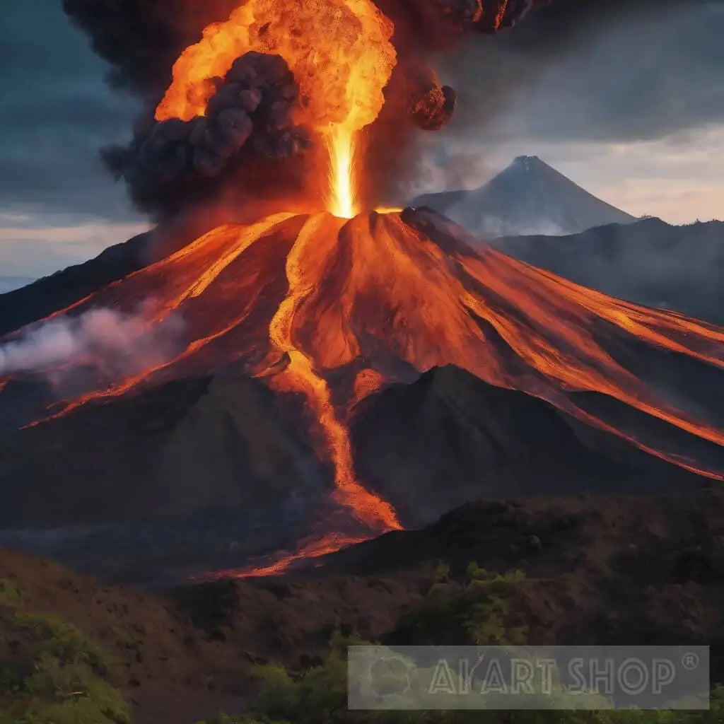 a volcano explosive