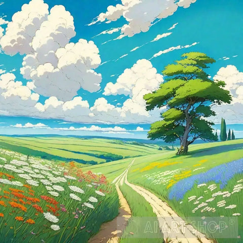 A Walk In The Countryside Landscape Ai Art
