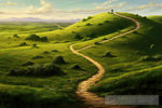 A Winding Trail Landscape Ai Art