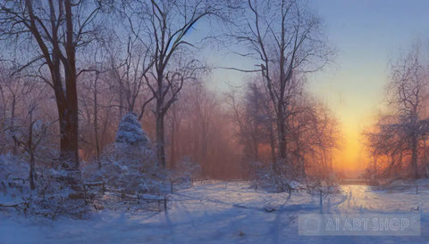 A Winters Tale Landscape Ai Art