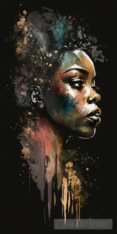 A Woman From Africa Abstract Ai Art