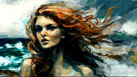 A Woman In The Wind Expressionism Ai Art