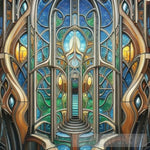 A Wonderful Artistic Painting On Stained Glass Ai Artwork