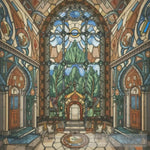 A Wonderful Artistic Painting On Stained Glass Ai Artwork