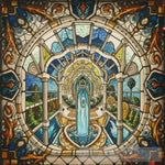 A Wonderful Artistic Painting On Stained Glass Ai Artwork