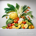 A Wonderful Assortment Of Fruits And Vegetables Ai Artwork