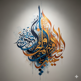 Calligraphie Musulmane Digitale – Art IA à Imprimer et Décorer