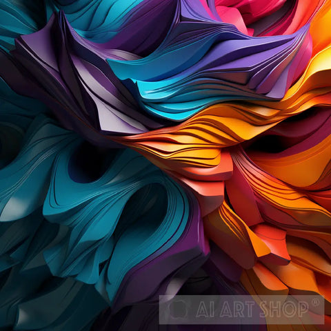 Abstract 3D Colours 2 Ai Art