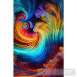 Abstract Art Painting Flowers And Butterflies Ai Artwork