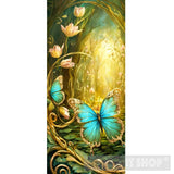 Abstract Art Painting Flowers And Butterflies Ai Artwork