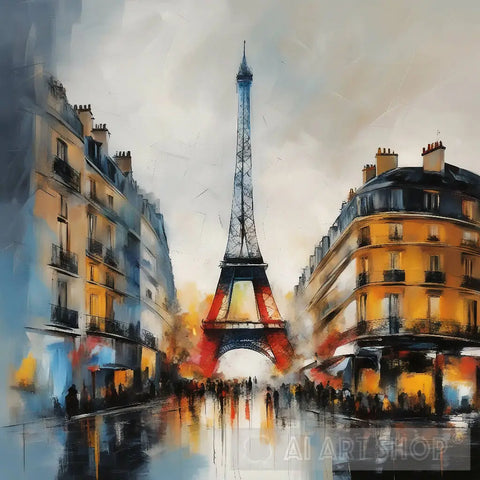 Abstract Artwork Capturing The Spirit Of City Paris Architecture Ai Art