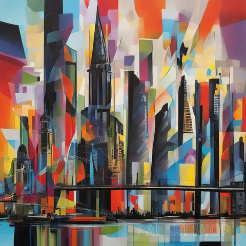 Abstract Artwork Capturing The Vibrancy Of City London Architecture Ai Art