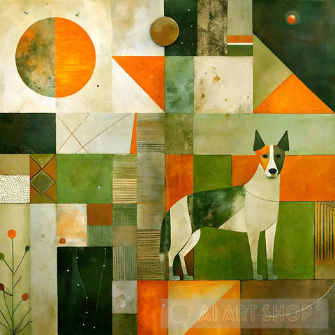 Abstract Asymmetric Dog Ai Art