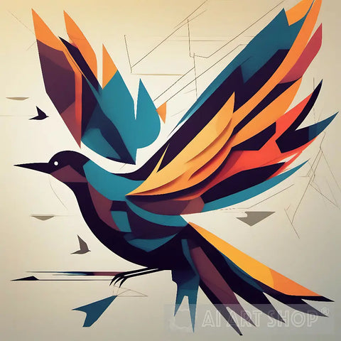 Abstract Background Of A Bird Ai Art