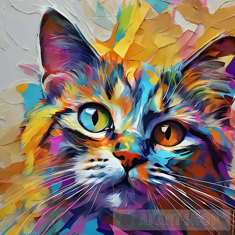Abstract Background Of A Cat Ai Art