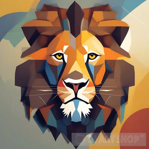 Abstract Background Of A Lion Ai Art