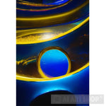 Abstract Blue And Yellow Ai Artwork