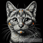 Abstract Cat Portrait Ai Art