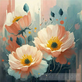 Abstract Drawing Of Pastel Flowers Nature Ai Art