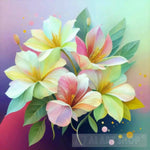 Abstract Drawing Of Pastel Flowers Nature Ai Art