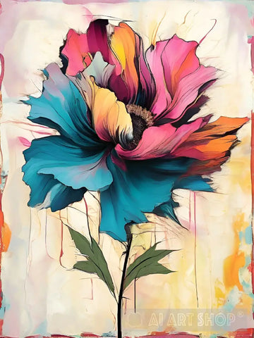 Abstract Floral Explosion Ai Art