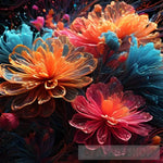 Abstract Flower Painting Ai Art