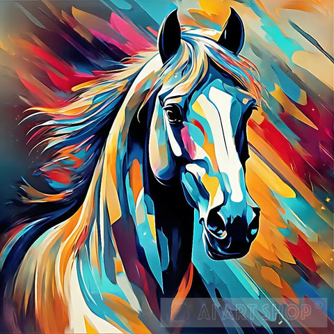 Abstract Horse Face Ai Art
