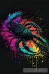 Abstract Neon Paint Splash Art Scorpion Animal Ai Art