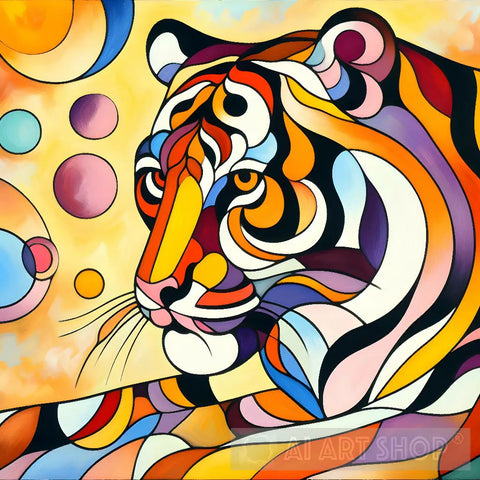 Abstract Tiger Ai Art