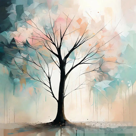 Abstract Tree Silhouete Still Life Ai Art