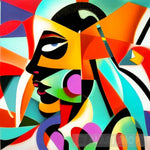 Abstract Women Portrait Ai Art