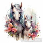 Adorable Unicorn Foals Animal Ai Art