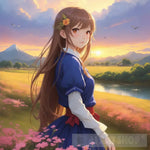 Aesthetically Beautiful Anime Girls Contemporary Ai Art