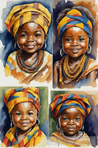 African Child Ai Painting