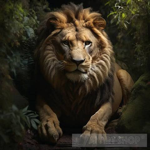 African Lion 2 Animal Ai Art