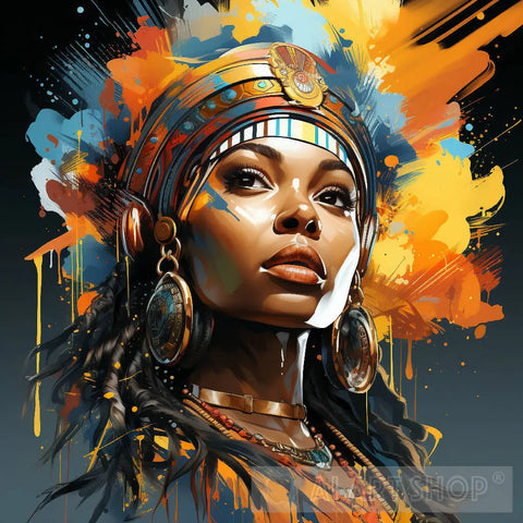 African Queen Portrait Ai Art