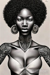 Afro Centric Art Black Woman Culture Hyper Realistic Intricate Portrait Ai