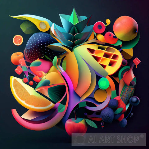 Ai Abstract Fruits #1 Art