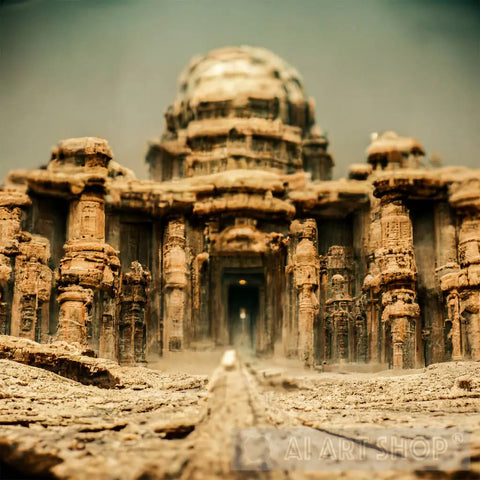 Ai Ancient Historical Monument Lost In The Desert Architecture Art